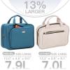 image:imageNISHEL Travel Toiletry Bag for Women Makeup Essentials Organizer Hanging Case for Accessories Cosmetics Medium Size RosewoodPinkLakeBlue