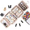 image:imageNISHEL Travel Toiletry Bag for Women Makeup Essentials Organizer Hanging Case for Accessories Cosmetics Medium Size RosewoodPinkPink