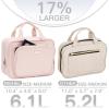 image:imageNISHEL Travel Toiletry Bag for Women Makeup Essentials Organizer Hanging Case for Accessories Cosmetics Medium Size RosewoodPinkPink
