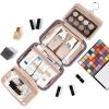 image:imageNISHEL Travel Toiletry Bag for Women Makeup Essentials Organizer Hanging Case for Accessories Cosmetics Medium Size RosewoodPinkPurple