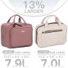 image:imageNISHEL Travel Toiletry Bag for Women Makeup Essentials Organizer Hanging Case for Accessories Cosmetics Medium Size RosewoodPinkRosewoodPink