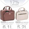 image:imageNISHEL Travel Toiletry Bag for Women Makeup Essentials Organizer Hanging Case for Accessories Cosmetics Medium Size RosewoodPinkRosewoodPink