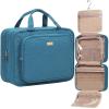 image:imageNISHEL Travel Toiletry Bag for Women Makeup Essentials Organizer Hanging Case for Accessories Cosmetics Medium Size RosewoodPinkLakeBlue