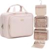 image:imageNISHEL Travel Toiletry Bag for Women Makeup Essentials Organizer Hanging Case for Accessories Cosmetics Medium Size RosewoodPinkPink