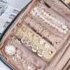 image:imageNISHEL Travel Jewelry Case Holiday Organizer for Necklaces Earrings Rings Bracelets WatchSmallBlackAegeanBlue