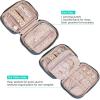 image:imageNISHEL Travel Jewelry Case Holiday Organizer for Necklaces Earrings Rings Bracelets WatchSmallBlackAegeanBlue
