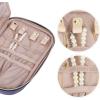 image:imageNISHEL Travel Jewelry Case Holiday Organizer for Necklaces Earrings Rings Bracelets WatchSmallBlackAegeanBlue