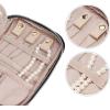 image:imageNISHEL Travel Jewelry Case Holiday Organizer for Necklaces Earrings Rings Bracelets WatchSmallBlackBlack