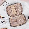 image:imageNISHEL Travel Jewelry Case Holiday Organizer for Necklaces Earrings Rings Bracelets WatchSmallBlackBlack