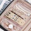 image:imageNISHEL Travel Jewelry Case Holiday Organizer for Necklaces Earrings Rings Bracelets WatchSmallBlackBlack