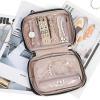 image:imageNISHEL Travel Jewelry Case Holiday Organizer for Necklaces Earrings Rings Bracelets WatchSmallBlackBlack