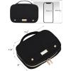 image:imageNISHEL Travel Jewelry Case Holiday Organizer for Necklaces Earrings Rings Bracelets WatchSmallBlackBlack