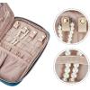 image:imageNISHEL Travel Jewelry Case Holiday Organizer for Necklaces Earrings Rings Bracelets WatchSmallBlackLakeBlue