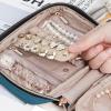 image:imageNISHEL Travel Jewelry Case Holiday Organizer for Necklaces Earrings Rings Bracelets WatchSmallBlackLakeBlue