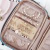 image:imageNISHEL Travel Jewelry Case Holiday Organizer for Necklaces Earrings Rings Bracelets WatchSmallBlackLakeBlue