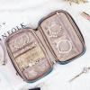 image:imageNISHEL Travel Jewelry Case Holiday Organizer for Necklaces Earrings Rings Bracelets WatchSmallBlackLakeBlue
