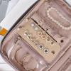 image:imageNISHEL Travel Jewelry Case Holiday Organizer for Necklaces Earrings Rings Bracelets WatchSmallBlackPeach Pink