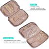 image:imageNISHEL Travel Jewelry Case Holiday Organizer for Necklaces Earrings Rings Bracelets WatchSmallBlackPeach Pink