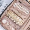 image:imageNISHEL Travel Jewelry Case Holiday Organizer for Necklaces Earrings Rings Bracelets WatchSmallBlackPink