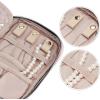 image:imageNISHEL Travel Jewelry Case Holiday Organizer for Necklaces Earrings Rings Bracelets WatchSmallBlackPink
