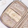 image:imageNISHEL Travel Jewelry Case Holiday Organizer for Necklaces Earrings Rings Bracelets WatchSmallBlackPurple