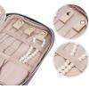image:imageNISHEL Travel Jewelry Case Holiday Organizer for Necklaces Earrings Rings Bracelets WatchSmallBlackPurple