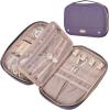 image:imageNISHEL Travel Jewelry Case Holiday Organizer for Necklaces Earrings Rings Bracelets WatchSmallBlackPurple