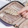 image:imageNISHEL Travel Jewelry Case Holiday Organizer for Necklaces Earrings Rings Bracelets WatchSmallBlackPurple