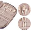 image:imageNISHEL Travel Jewelry Case Holiday Organizer for Necklaces Earrings Rings Bracelets WatchSmallBlackPurple