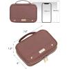 image:imageNISHEL Travel Jewelry Case Holiday Organizer for Necklaces Earrings Rings Bracelets WatchSmallBlackRosewoodPink