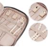 image:imageNISHEL Travel Jewelry Case Holiday Organizer for Necklaces Earrings Rings Bracelets WatchSmallBlackRosewoodPink