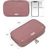image:imageNISHEL Travel Jewelry Case Holiday Organizer for Necklaces Earrings Rings Bracelets WatchSmallBlackRosewoodPink