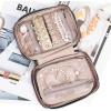 image:imageNISHEL Travel Jewelry Case Holiday Organizer for Necklaces Earrings Rings Bracelets WatchSmallBlackRosewoodPink