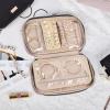 image:imageNISHEL Travel Jewelry Case Holiday Organizer for Necklaces Earrings Rings Bracelets WatchSmallBlackRosewoodPink