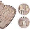image:imageNISHEL Travel Jewelry Case Holiday Organizer for Necklaces Earrings Rings Bracelets WatchSmallBlackRosewoodPink