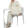 image:imageNISHEL Travel Puffy Tote Bag For Women UltraLightweight Large Tote Purse For Office Day And a Short Weekend GetawayBeige