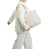 image:imageNISHEL Travel Puffy Tote Bag For Women UltraLightweight Large Tote Purse For Office Day And a Short Weekend GetawayBeige