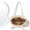 image:imageNISHEL Travel Puffy Tote Bag For Women UltraLightweight Large Tote Purse For Office Day And a Short Weekend GetawayBeige