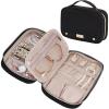 image:imageNISHEL Travel Jewelry Case Holiday Organizer for Necklaces Earrings Rings Bracelets WatchSmallBlackBlack
