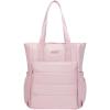 image:imageNISHEL Travel Puffy Tote Bag For Women UltraLightweight Large Tote Purse For Office Day And a Short Weekend GetawayPinkslim Size