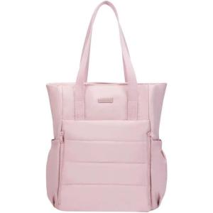 image:imageNISHEL Travel Puffy Tote Bag For Women UltraLightweight Large Tote Purse For Office Day And a Short Weekend GetawayPinkslim Size
