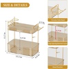 image:imageBathroom Counter Organizer for Vanity Makeup Organizer Countertop with Holder Large Capacity Storage Rack Perfect Large Skincare Hair Care Perfume Easy to Install Gold 3TiersAmber