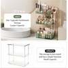 image:imageBathroom Counter Organizer for Vanity Makeup Organizer Countertop with Holder Large Capacity Storage Rack Perfect Large Skincare Hair Care Perfume Easy to Install Gold 3TiersGreen