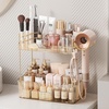 image:imageBathroom Counter Organizer for Vanity Makeup Organizer Countertop with Holder Large Capacity Storage Rack Perfect Large Skincare Hair Care Perfume Easy to Install Gold 3TiersAmber
