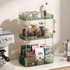 image:imageBathroom Counter Organizer for Vanity Makeup Organizer Countertop with Holder Large Capacity Storage Rack Perfect Large Skincare Hair Care Perfume Easy to Install Gold 3TiersGreen