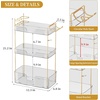 image:imageBathroom Counter Organizer for Vanity Makeup Organizer Countertop with Holder Large Capacity Storage Rack Perfect Large Skincare Hair Care Perfume Easy to Install Gold 3TiersClear