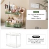 image:imageBathroom Counter Organizer for Vanity Makeup Organizer Countertop with Holder Large Capacity Storage Rack Perfect Large Skincare Hair Care Perfume Easy to Install Gold 3TiersGreen
