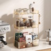 image:imageBathroom Counter Organizer for Vanity Makeup Organizer Countertop with Holder Large Capacity Storage Rack Perfect Large Skincare Hair Care Perfume Easy to Install Gold 3TiersAmber
