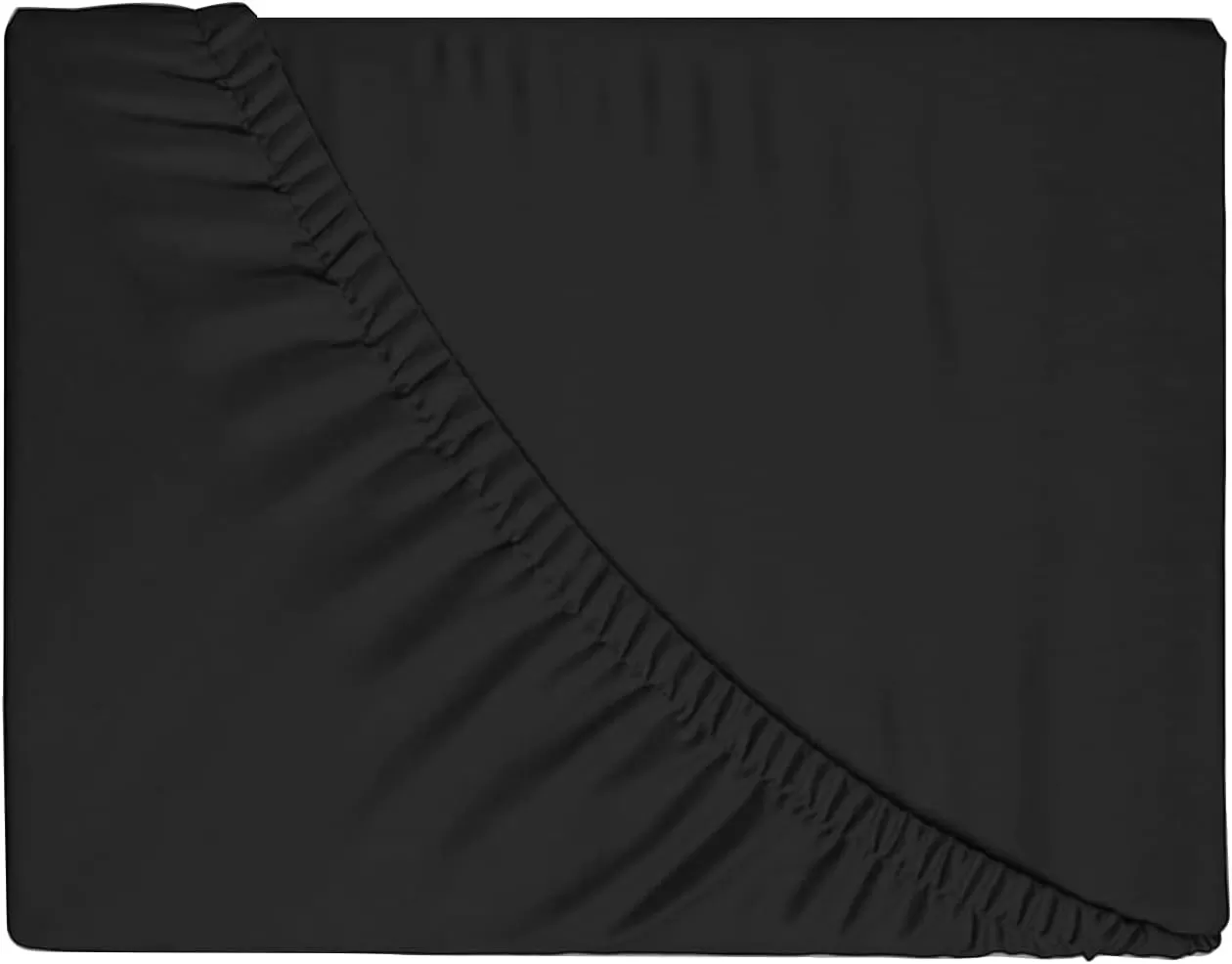 imageBedecor Black Full Fitted Sheet Only Deep Pocket for 1821 inch Thick Mattress That Stay Tight Extra Deep Bottom Sheet Soft for Pillow Top Mattress Air Mattress