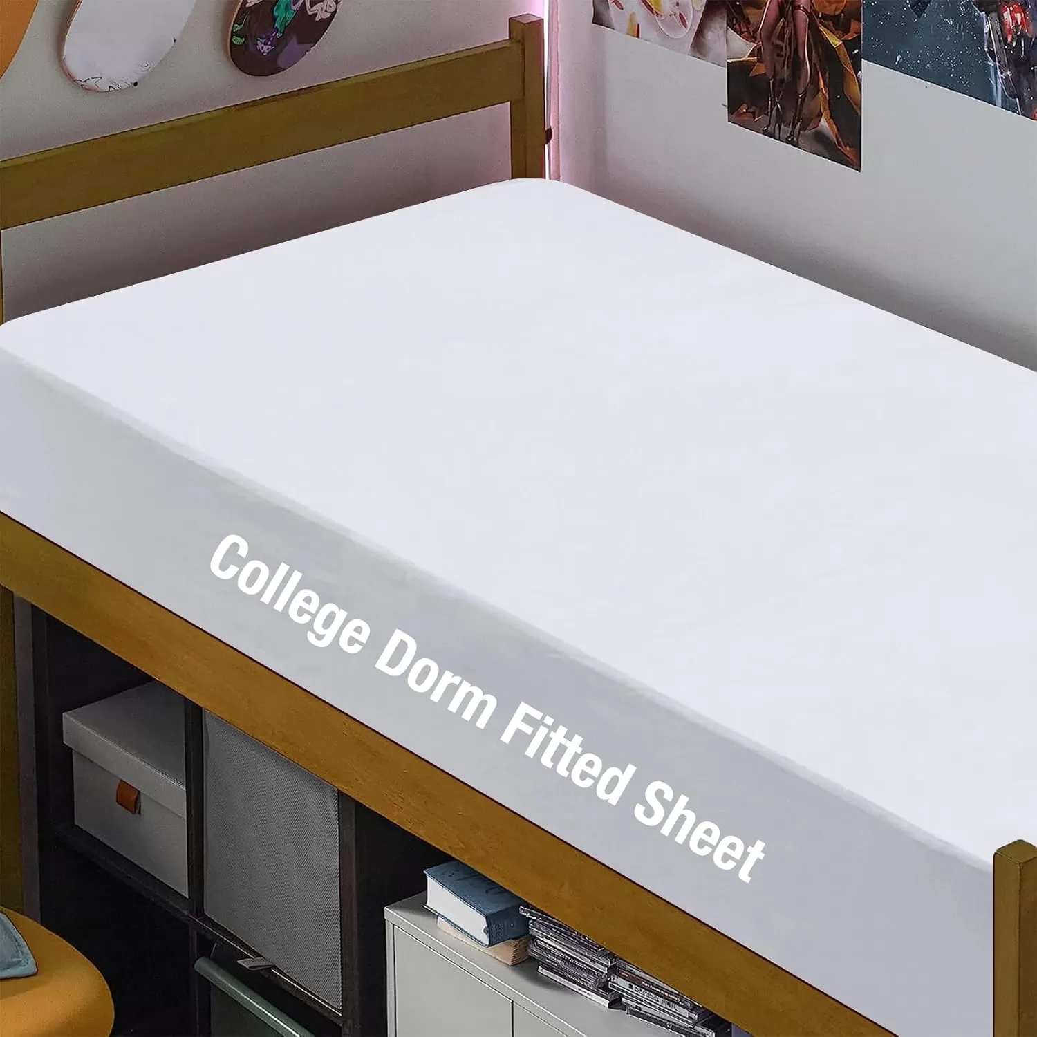 imageBedecor Cal King Fitted Sheet Snug Fit Stay in Place1 Bottom Sheet Only Soft Elastic Microfiber Durable Standard Pocket Fit up to 13 inch Mattress PerfectlyWhiteWhite